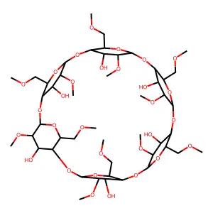 Dimethyl-alpha-cyclodextrin structure