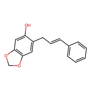 6-Cinnamylbenzo[1,3]dioxol-5-OL structure
