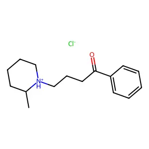 4-(2-Methylpiperidin-1-yl)-1-phenylbutan-1-one--hydrogen chloride (1/1) structure