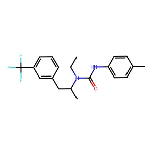 1-Ethyl-3-(4-methylphenyl)-1-[1-[3-(trifluoromethyl)phenyl]propan-2-yl]urea structure