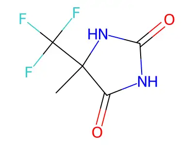 5-Methyl-5-(trifluoromethyl)-2,4-imidazolidinedione structure