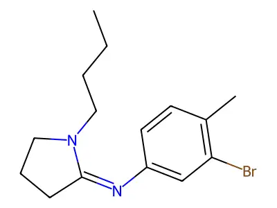 3-Bromo-N-(1-butyl-2-pyrrolidinylidene)-4-methylbenzenamine structure