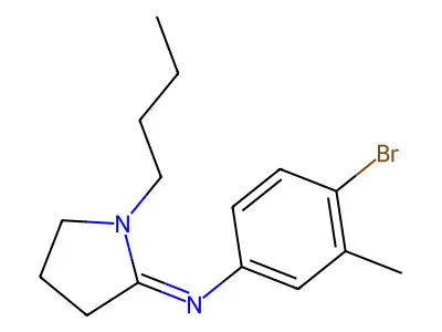 4-Bromo-N-(1-butyl-2-pyrrolidinylidene)-3-methylbenzenamine structure