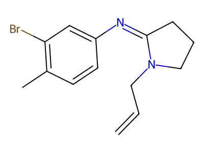 3-Bromo-4-methyl-N-(1-(2-propenyl)-2-pyrrolidinylidene)benzenamine structure