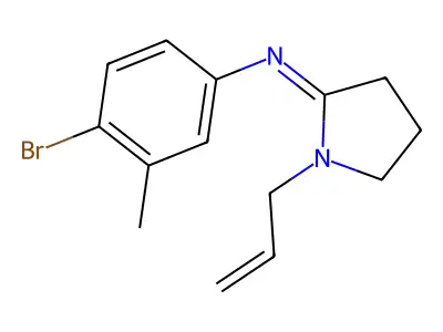 4-Bromo-3-methyl-N-(1-(2-propenyl)-2-pyrrolidinylidene)benzenamine structure