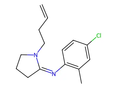 N-(1-(3-Butenyl)-2-pyrrolidinylidene)-4-chloro-2-methylbenzenamine structure
