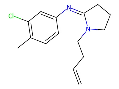 N-(1-(3-Butenyl)-2-pyrrolidinylidene)-3-chloro-4-methylbenzenamine structure