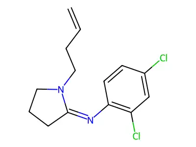 Pyrrolidine, 1-(3-butenyl)-2-((2,4-dichlorophenyl)imino)- structure