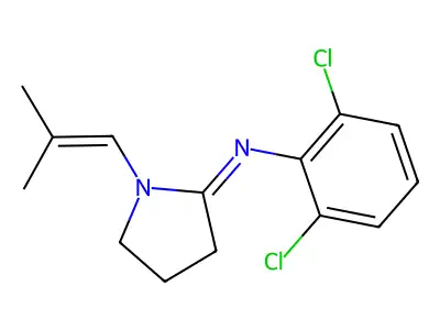 2,6-Dichloro-N-(1-(2-methyl-1-propenyl)-2-pyrrolidinylidene)benzenamine structure