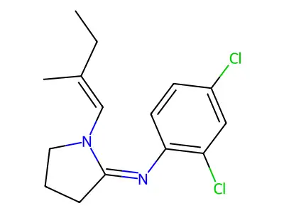 2,4-Dichloro-N-(1-(2-methyl-1-butenyl)-2-pyrrolidinylidene)benzenamine structure