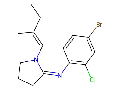 3-Chloro-4-methyl-N-(1-(2-methyl-2-propenyl)-2-pyrrolidinylidene)benzenamine structure