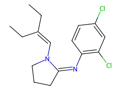 2,4-Dichloro-N-(1-(2-ethyl-1-butenyl)-2-pyrrolidinylidene)benzenamine structure
