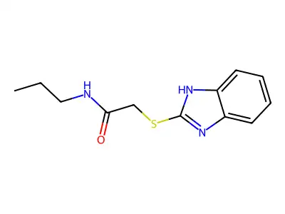 2-(1H-benzimidazol-2-ylsulfanyl)-N-propylacetamide structure