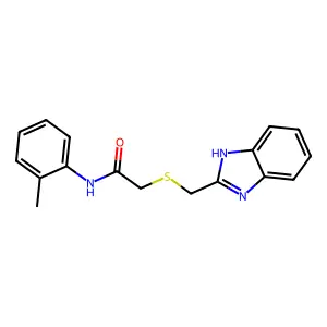 2-(1H-benzimidazol-2-ylmethylsulfanyl)-N-(2-methylphenyl)acetamide structure