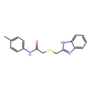 2-(1H-benzimidazol-2-ylmethylsulfanyl)-N-(4-methylphenyl)acetamide structure