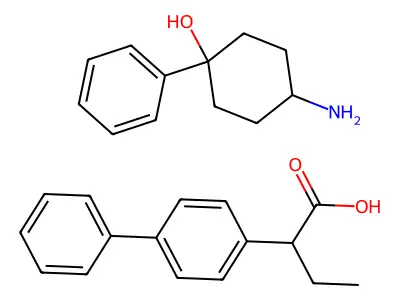 2-((1,1'-Biphenyl)-4-yl)butanoic acid--4-amino-1-phenylcyclohexan-1-ol (1/1) structure