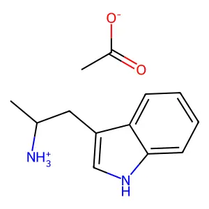 乙酸-1-(1H-吲哚-3-基)丙-2-胺(1/1) structure