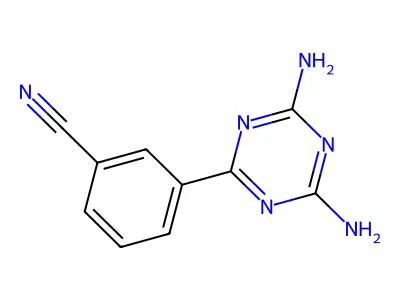 3-(4,6-Diamino-1,3,5-triazin-2-yl)benzonitrile structure
