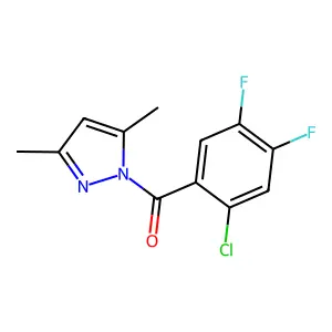 (2-Chloro-4,5-difluorophenyl)(3,5-dimethyl-1H-pyrazol-1-yl)methanone structure