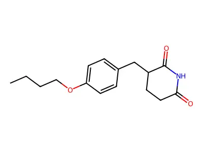 3-[(4-Butoxyphenyl)methyl]piperidine-2,6-dione structure