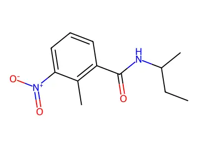 N-(butan-2-yl)-2-methyl-3-nitrobenzamide structure