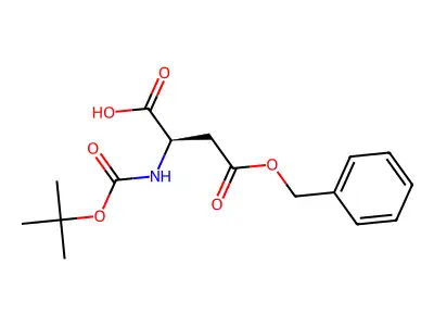 t-Butyloxycarbonylaspartic acid alpha-benzyl ester structure
