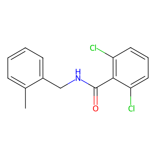2,6-dichloro-N-[(2-methylphenyl)methyl]benzamide structure