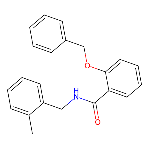 N-[(2-methylphenyl)methyl]-2-phenylmethoxybenzamide structure
