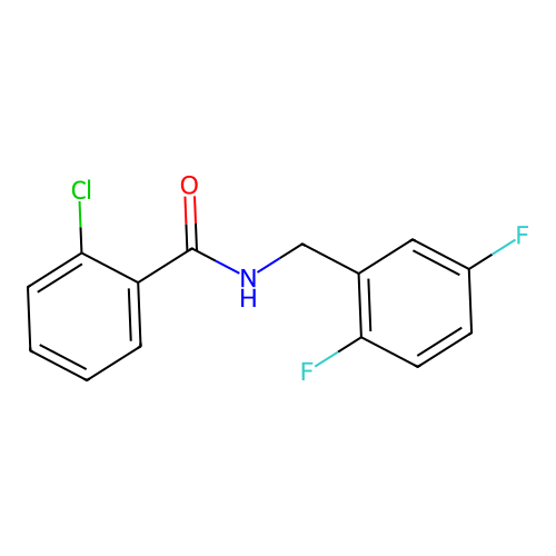 2-chloro-N-[(2,5-difluorophenyl)methyl]benzamide structure