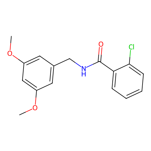 N-[(3,5-dimethoxyphenyl)methyl](2-chlorophenyl)carboxamide structure