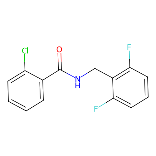 2-chloro-N-[(2,6-difluorophenyl)methyl]benzamide structure