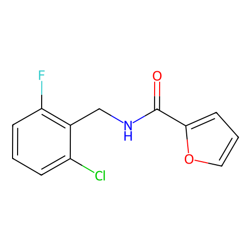 N-[(2-chloro-6-fluorophenyl)methyl]furan-2-carboxamide structure