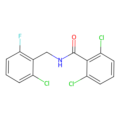 2,6-dichloro-N-[(2-chloro-6-fluorophenyl)methyl]benzamide structure