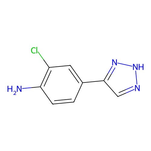 2-chloro-4-(2H-triazol-4-yl)aniline structure