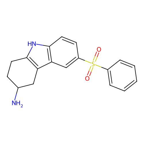 6-(benzenesulfonyl)-2,3,4,9-tetrahydro-1H-carbazol-3-amine structure
