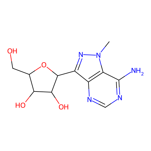 1-(7-Amino-1-methyl-1h-pyrazolo[4,3-d]pyrimidin-3-yl)-1,4-anhydropentitol structure