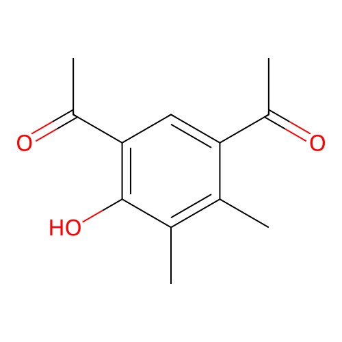 1,1'-(4-Hydroxy-5,6-dimethyl-1,3-phenylene)bis-ethanone structure