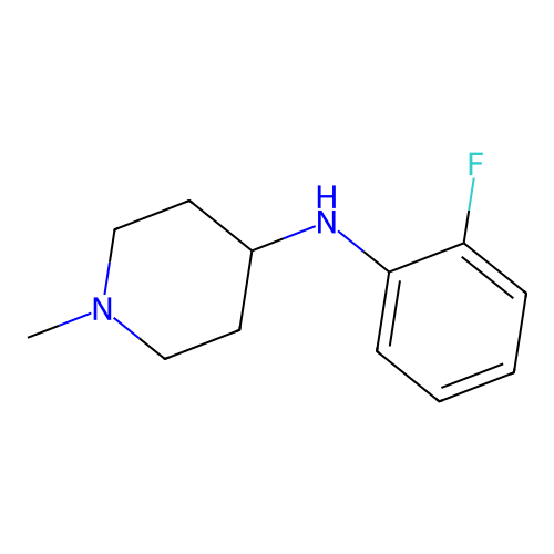 N-(2-fluorophenyl)-1-methylpiperidin-4-amine structure