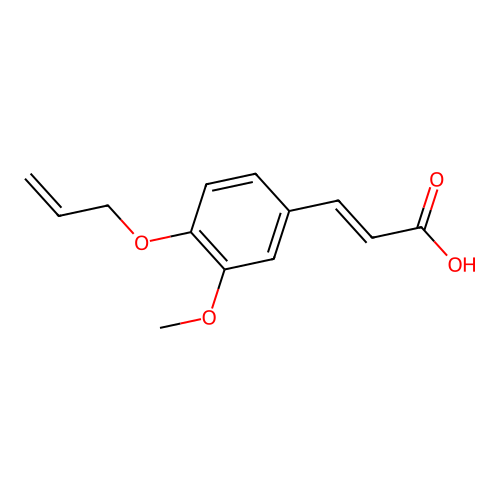 (2E)-3-[3-methoxy-4-(prop-2-en-1-yloxy)phenyl]prop-2-enoic acid structure