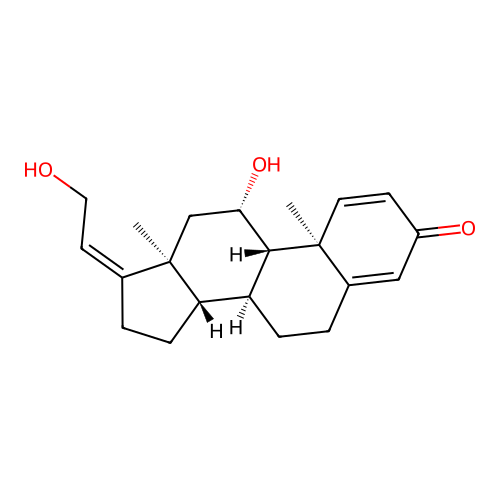11,21-Dihydroxypregna-1,4,17(20)-trien-3-one, (11beta,17Z)- structure