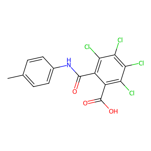 2,3,4,5-Tetrachloro-6-(4-toluidinocarbonyl)benzoic acid structure