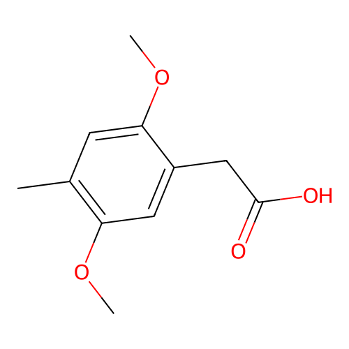 2-(2',5'-Dimethoxy-4'-methylphenyl)-acetic acid structure