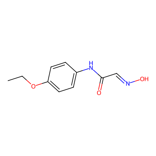4-Ethoxyisonitrosoacetanilide structure