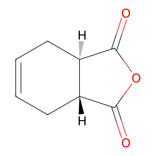 (R,R)-Cyclohex-4-ene-1,2-dicarboxylic anhydride structure
