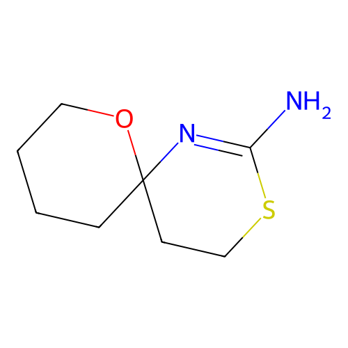 7-Oxa-3-thia-1-azaspiro[5.5]undec-1-en-2-amine structure