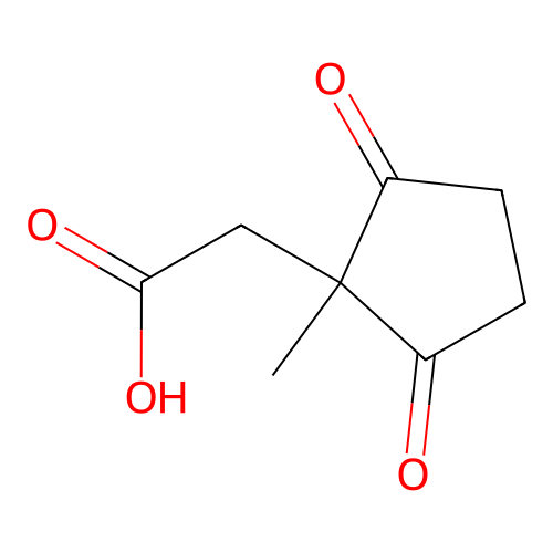 2-(1-Methyl-2,5-dioxocyclopentyl)acetic acid structure