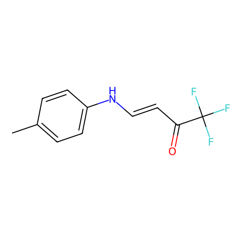 (E)-1,1,1-trifluoro-4-(p-tolylamino)-but-3-en-2-one structure