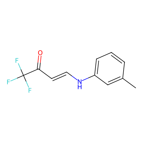 (E)-1,1,1-trifluoro-4-(m-tolylamino)-but-3-en-2-one structure