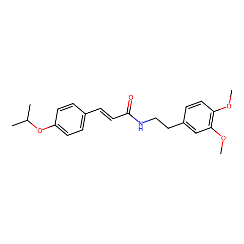 (E)-N-(3,4-dimethoxyphenethyl)-3-(4-isopropoxyphenyl)acrylamide structure