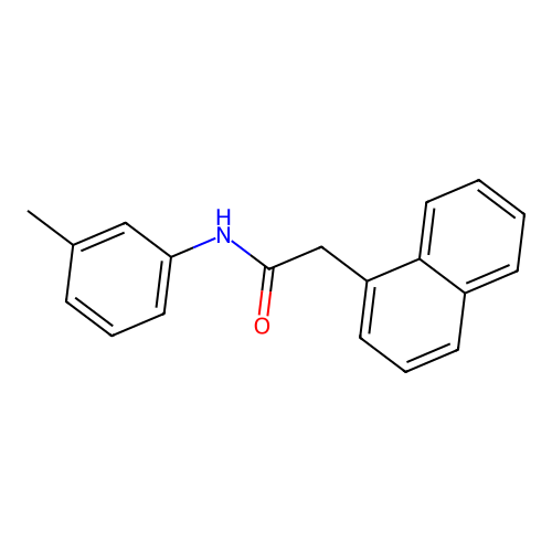 N-(3-methylphenyl)-2-(1-naphthyl)acetamide structure